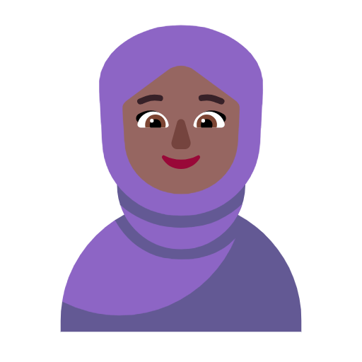 امرأة محجبة: بشرة داكنة متوسطة