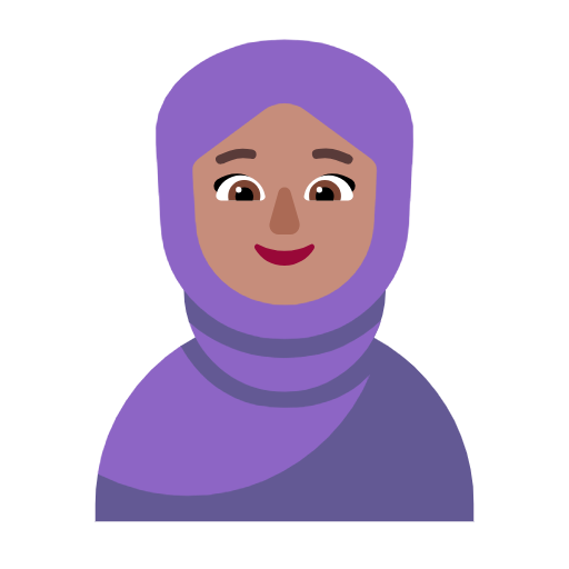 امرأة محجبة: بشرة متوسطة