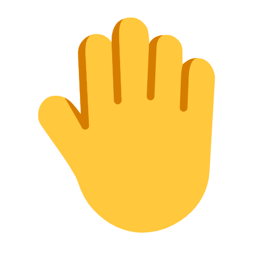 ظهر يد مرفوعة