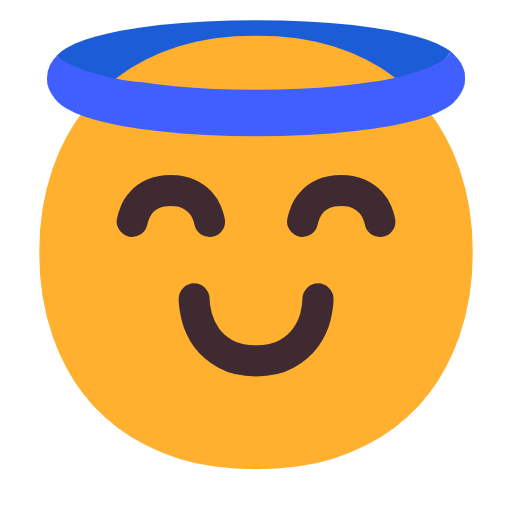 وجه مبتسم بهالة