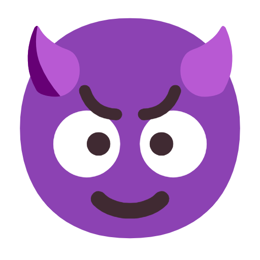 وجه مبتسم بقرنين