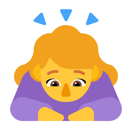 امرأة تنحني