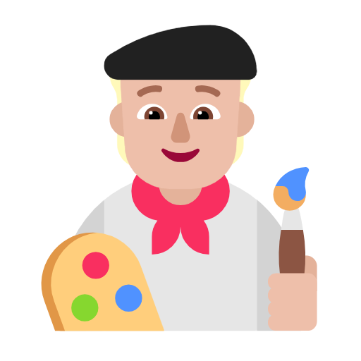 Художник: світлий тон шкіри для Microsoft Windows 11 24H2 August 2025 Update