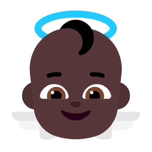 Bebê Anjo: Pele Escura para Microsoft Windows 11 24H2 August 2025 Update