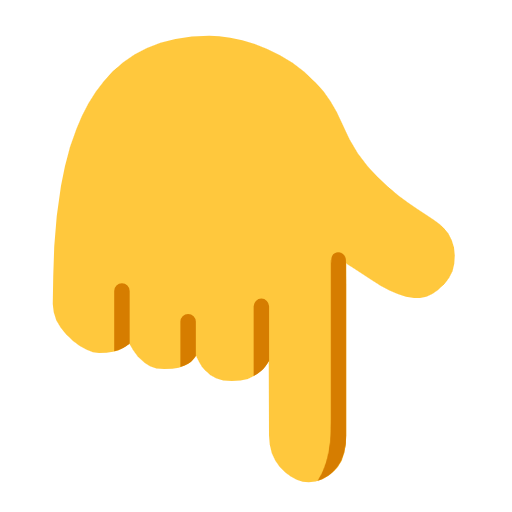 Backhand Index Pointing Down for Microsoft Windows 11 24H2 August 2025 Update