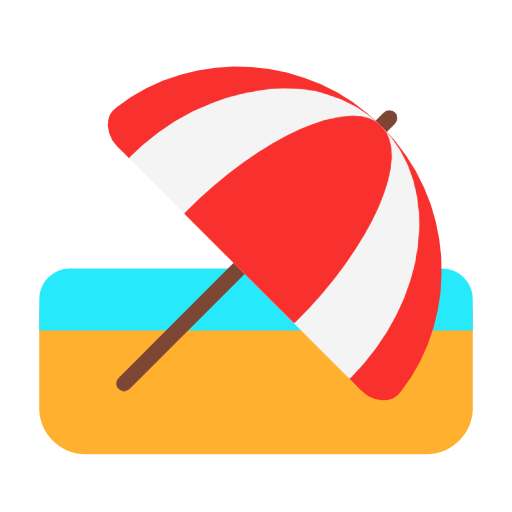 Beach with Umbrella for Microsoft Windows 11 24H2 August 2025 Update