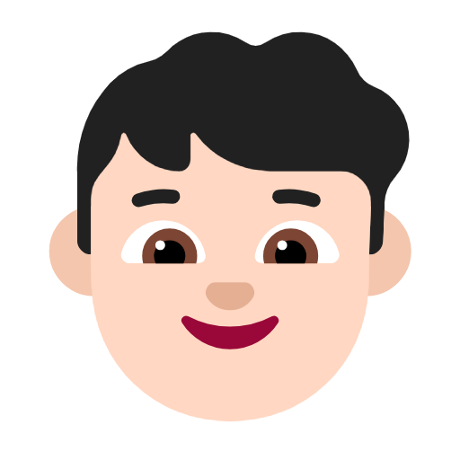 Boy: Light Skin Tone for Microsoft Windows 11 24H2 August 2025 Update