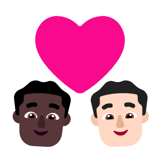 Casal Apaixonado: Homem, Homem, Pele Escura, Pele Clara para Microsoft Windows 11 24H2 August 2025 Update