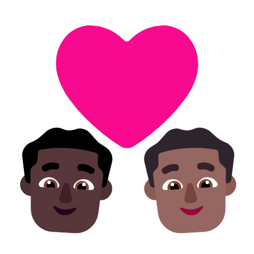 Casal Apaixonado: Homem, Homem, Pele Escura, Pele Morena Escura para Microsoft Windows 11 24H2 August 2025 Update