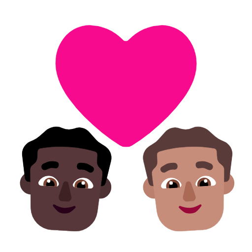 Casal Apaixonado: Homem, Homem, Pele Escura, Pele Morena para Microsoft Windows 11 24H2 August 2025 Update