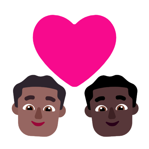 Casal Apaixonado: Homem, Homem, Pele Morena Escura, Pele Escura para Microsoft Windows 11 24H2 August 2025 Update