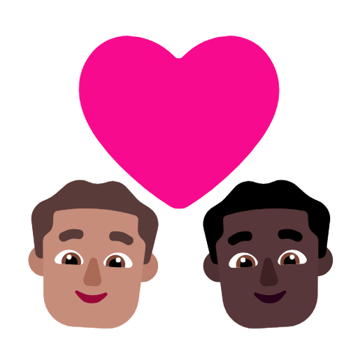 Casal Apaixonado: Homem, Homem, Pele Morena, Pele Escura para Microsoft Windows 11 24H2 August 2025 Update