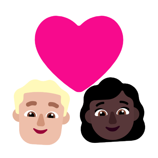 Couple With Heart - Man: Tom de pele Médio-Clara, Woman: Tom de pele Escura para Microsoft Windows 11 24H2 August 2025 Update
