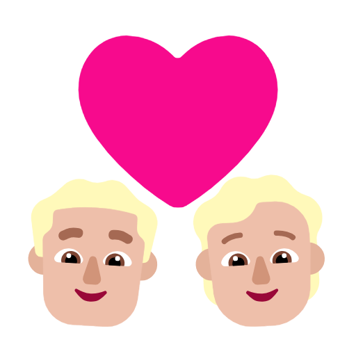 Пара з серцем: чоловік, особистість, середньо-світлий тон шкіри для Microsoft Windows 11 24H2 August 2025 Update