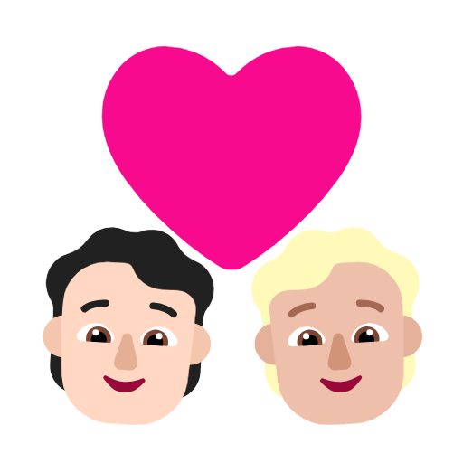 Закохана пара: дорослий дорослий дуже світлий тон шкіри світлий тон шкіри для Microsoft Windows 11 24H2 August 2025 Update