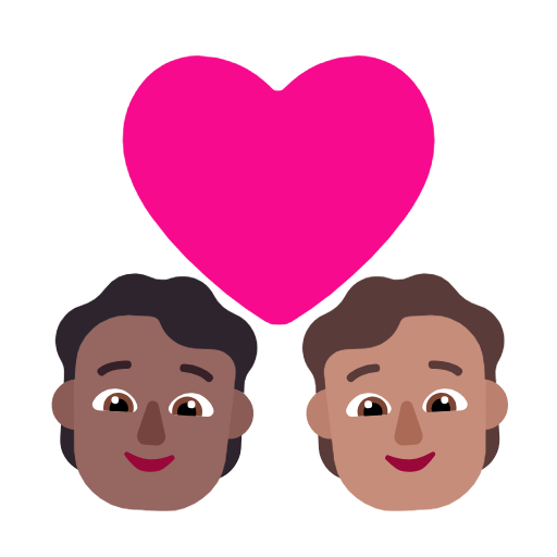 Закохана пара: дорослий дорослий темний тон шкіри середній тон шкіри для Microsoft Windows 11 24H2 August 2025 Update