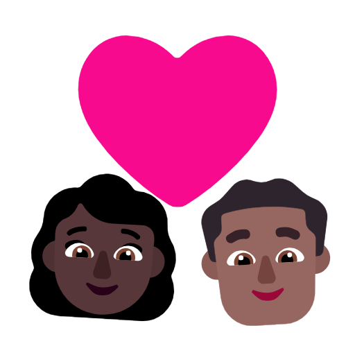 Casal Apaixonado: Mulher, Homem, Pele Escura, Pele Morena Escura para Microsoft Windows 11 24H2 August 2025 Update
