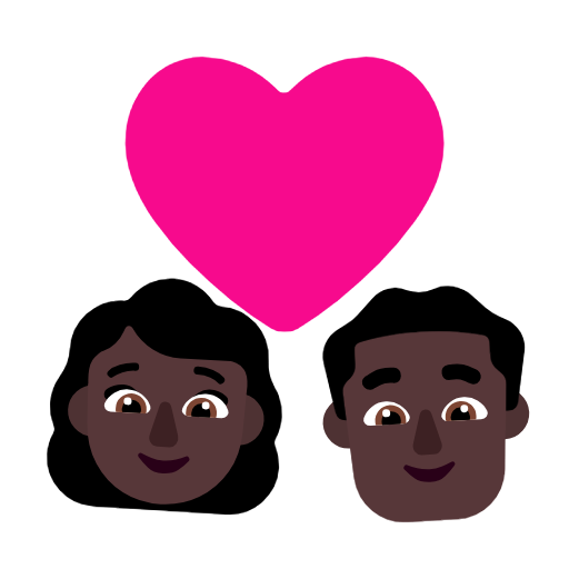 Casal Apaixonado: Mulher, Homem, Pele Escura para Microsoft Windows 11 24H2 August 2025 Update