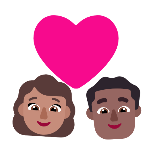 Casal Apaixonado: Mulher, Homem, Pele Morena, Pele Morena Escura para Microsoft Windows 11 24H2 August 2025 Update