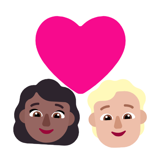 <p>Casal com Coração: Mulher, Pessoa, Tom de pele médio-escuro, Tom de pele médio-claro</p> para Microsoft Windows 11 24H2 August 2025 Update