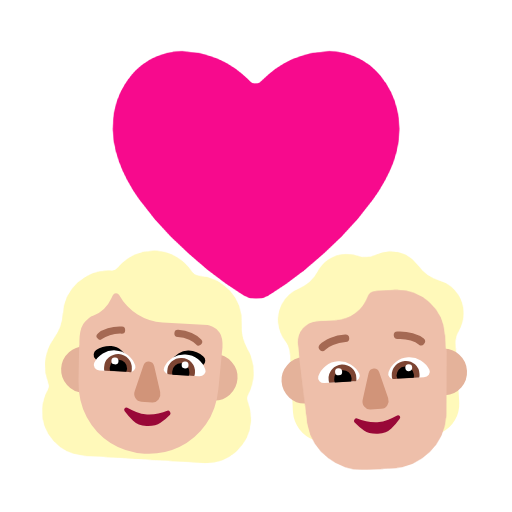 Casal com coração: mulher, pessoa, tom de pele médio-claro para Microsoft Windows 11 24H2 August 2025 Update