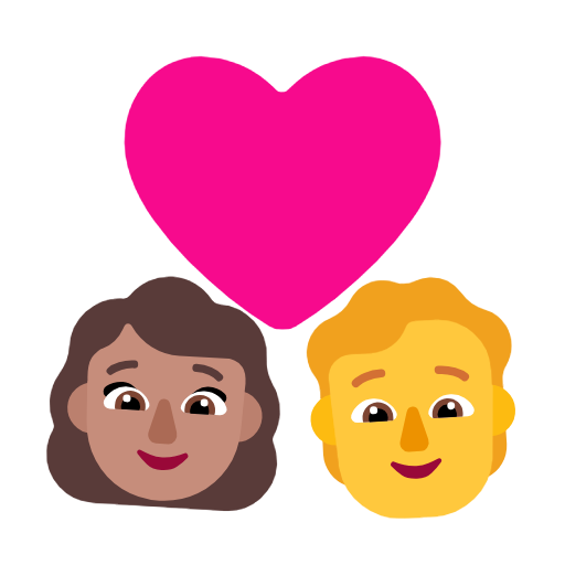 <p>Casal com Coração: Mulher, Pessoa, Tom de Pele Médio, Sem Tom de Pele</p> para Microsoft Windows 11 24H2 August 2025 Update