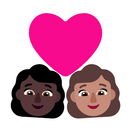 Закохана пара: жінка жінка дуже темний тон шкіри середній тон шкіри для Microsoft Windows 11 24H2 August 2025 Update