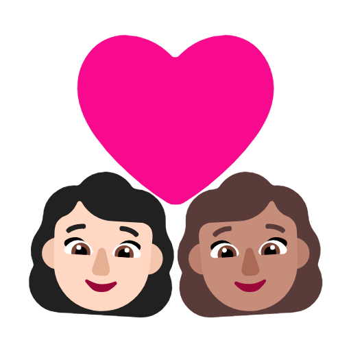 Закохана пара: жінка жінка дуже світлий тон шкіри середній тон шкіри для Microsoft Windows 11 24H2 August 2025 Update