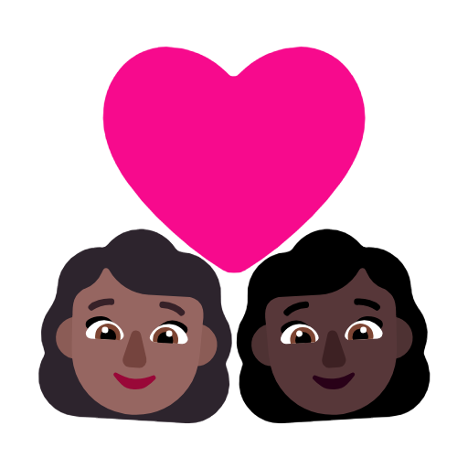 Casal Apaixonado: Mulher, Mulher, Pele Morena Escura, Pele Escura para Microsoft Windows 11 24H2 August 2025 Update