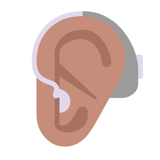 Ouvido Com Aparelho Auditivo: Pele Morena para Microsoft Windows 11 24H2 August 2025 Update