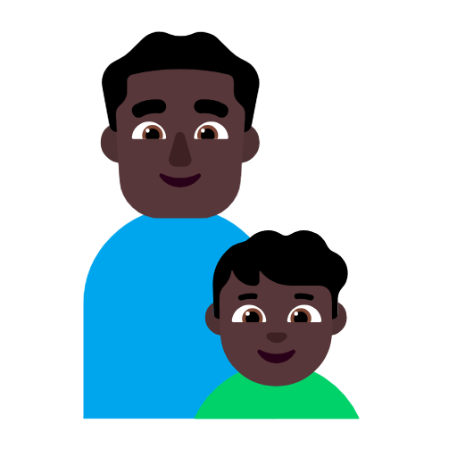 Сім'я-чоловік: темний тон шкіри, хлопчик: темний тон шкіри для Microsoft Windows 11 24H2 August 2025 Update