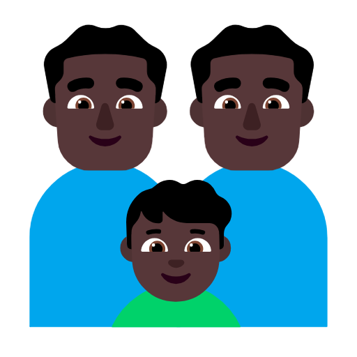 Сім'я-чоловік: темний тон шкіри, чоловік: темний тон шкіри, хлопчик: темний тон шкіри для Microsoft Windows 11 24H2 August 2025 Update