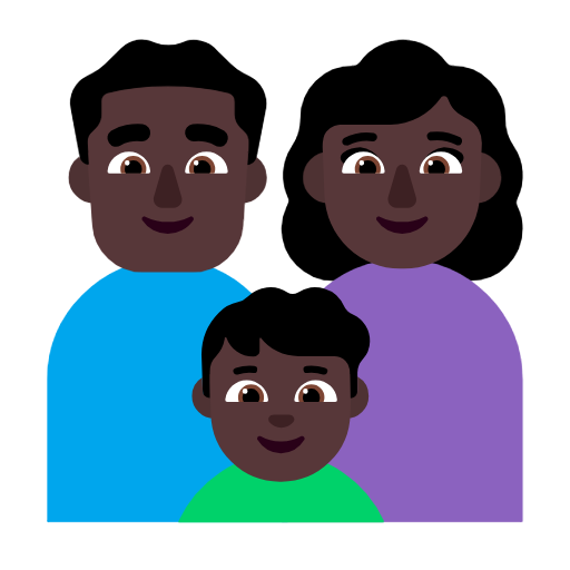 Família - Homem: Tom de pele escuro, Mulher: Tom de pele escuro, Menino: Tom de pele escuro para Microsoft Windows 11 24H2 August 2025 Update