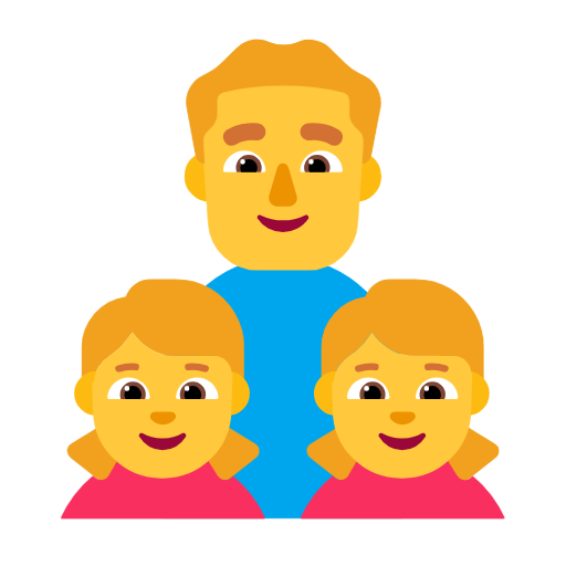 Сім'я: чоловік, дівчинка, дівчинка для Microsoft Windows 11 24H2 August 2025 Update