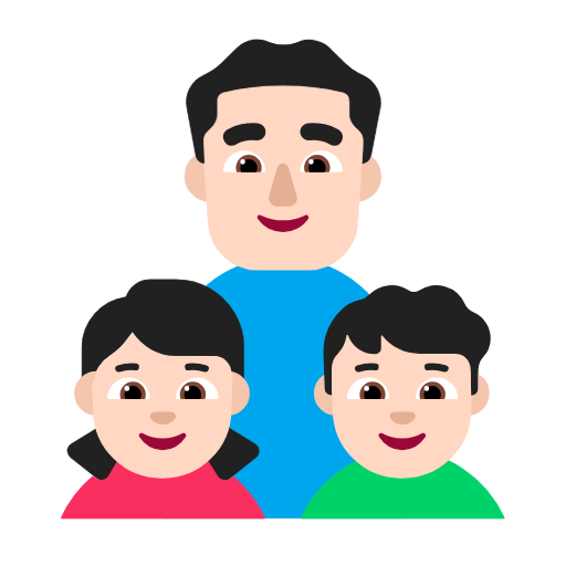 Family - Man: Light Skin Tone, Girl: Light Skin Tone, Boy: Light Skin Tone para Microsoft Windows 11 24H2 August 2025 Update
