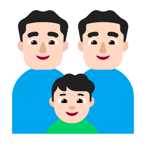 Família - Homem: Tom de pele claro, Homem: Tom de pele claro, Menino: Tom de pele claro para Microsoft Windows 11 24H2 August 2025 Update