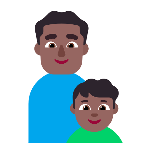 Family - Home: Ton de pell mitjà fosc, Noi: Ton de pell mitjà fosc per Microsoft Windows 11 24H2 August 2025 Update