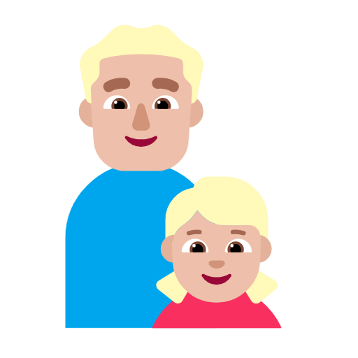 Família - Homem: Tom de pele médio-claro, Menina: Tom de pele médio-claro para Microsoft Windows 11 24H2 August 2025 Update