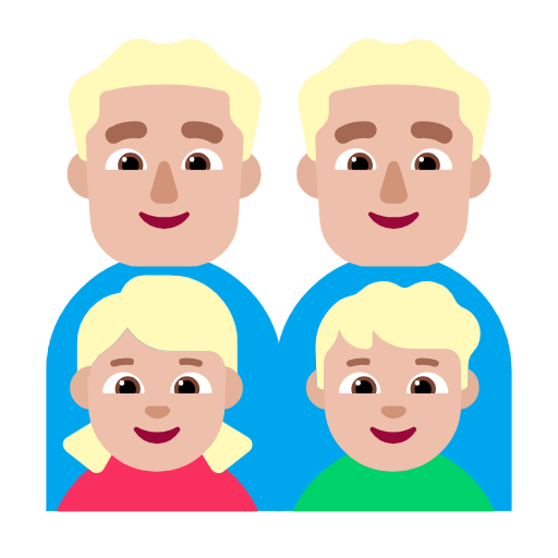 Família - Homem: Tom de pele médio-claro, Homem: Tom de pele médio-claro, Menina: Tom de pele médio-claro, Menino: Tom de pele médio-claro para Microsoft Windows 11 24H2 August 2025 Update