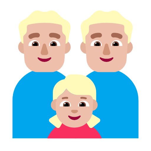 Сім'я-чоловік: середньо-світлий тон шкіри, чоловік: середньо-світлий тон шкіри, дівчина: середньо-світлий тон шкіри для Microsoft Windows 11 24H2 August 2025 Update