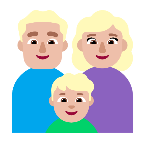 Família - Homem: Tom de pele médio-claro, Mulher: Tom de pele médio-claro, Menino: Tom de pele médio-claro para Microsoft Windows 11 24H2 August 2025 Update
