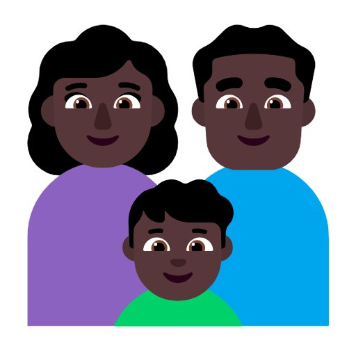 Família - Mulher: Tom de pele escuro, Homem: Tom de pele escuro, Menino: Tom de pele escuro para Microsoft Windows 11 24H2 August 2025 Update