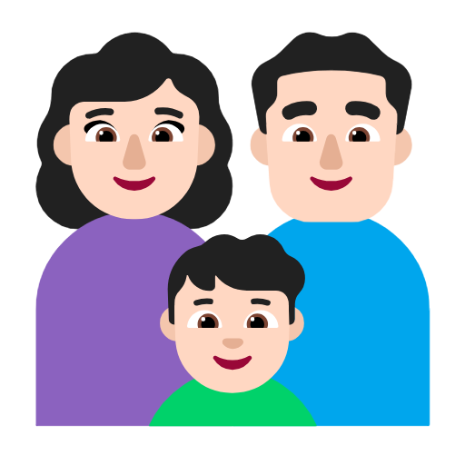 Família - Mulher: Tom de pele claro, Homem: Tom de pele claro, Menino: Tom de pele claro para Microsoft Windows 11 24H2 August 2025 Update