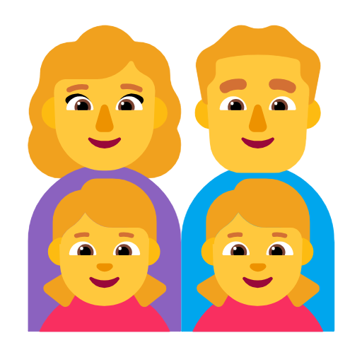 Семья: Женщина, Мужчина, Девочка, Девочка для Microsoft Windows 11 24H2 August 2025 Update