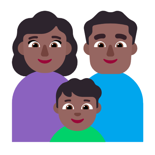 Família - Mulher: Tom de pele médio-escuro, Homem: Tom de pele médio-escuro, Menino: Tom de pele médio-escuro para Microsoft Windows 11 24H2 August 2025 Update