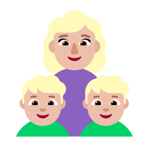 Família - Mulher: Tom de pele médio-claro, Menino: Tom de pele médio-claro, Menino: Tom de pele médio-claro para Microsoft Windows 11 24H2 August 2025 Update