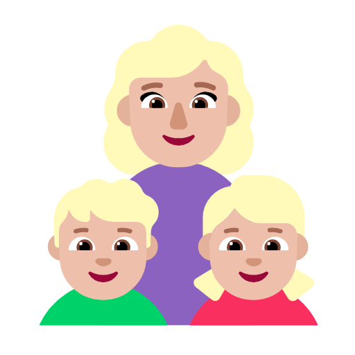 Família - Mulher: Tom de pele médio-claro, Menino: Tom de pele médio-claro, Menina: Tom de pele médio-claro para Microsoft Windows 11 24H2 August 2025 Update