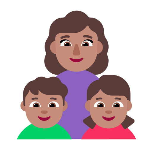 Família - Mulher: Tom de pele médio, Menino: Tom de pele médio, Menina: Tom de pele médio para Microsoft Windows 11 24H2 August 2025 Update