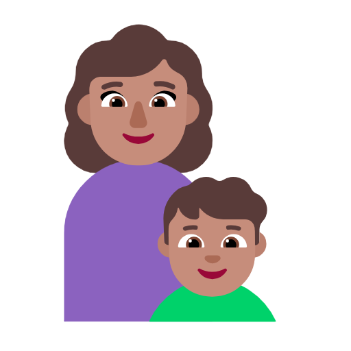 Сім'я-жінка: середній тон шкіри, хлопчик: середній тон шкіри для Microsoft Windows 11 24H2 August 2025 Update