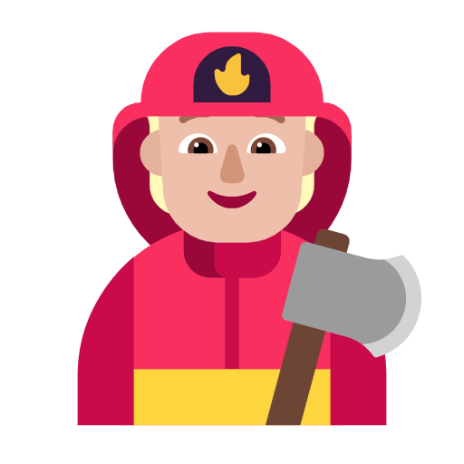 Bombeiro: Pele Morena Clara para Microsoft Windows 11 24H2 August 2025 Update